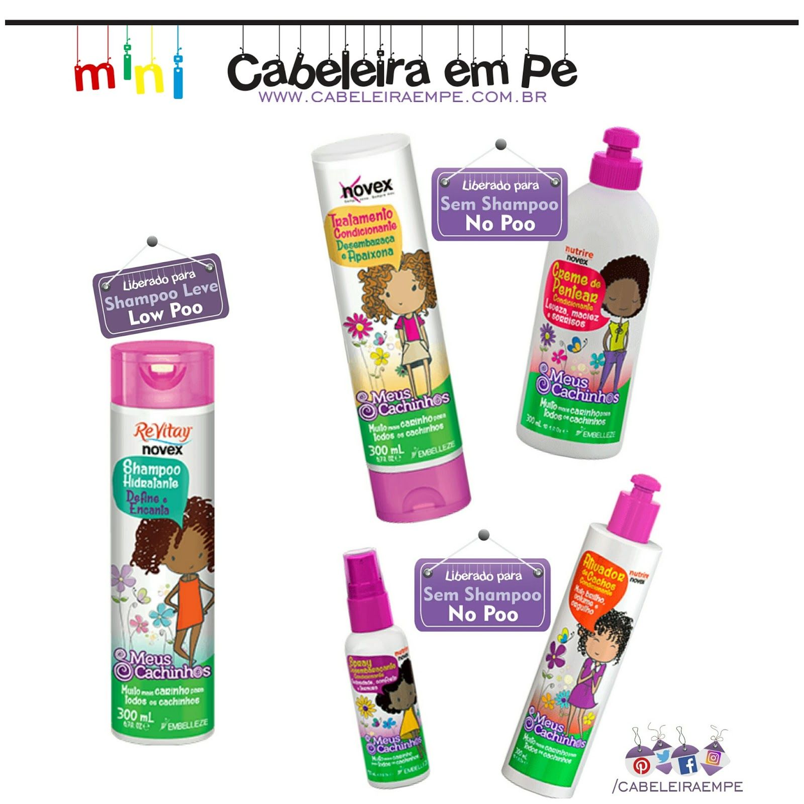novex cachinhos cabeleira