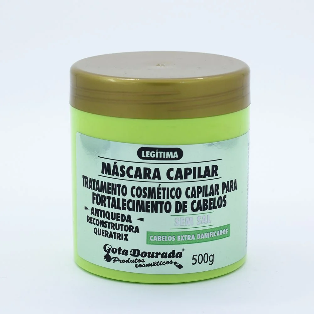 GOTA DOURADA Máscara anticaida Reconstructora sin sal 500g cruelty free